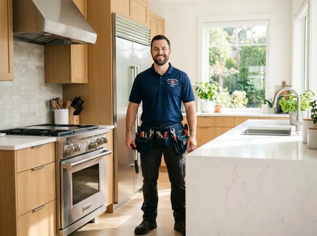 Appliance Repair Hero technician in a Bird In Hand, PA kitchen after an appliance repair